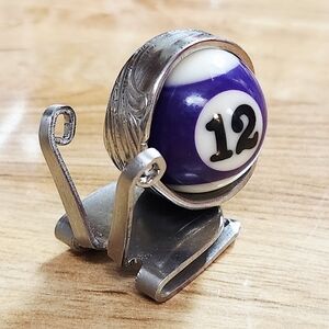 #12 Billiard Ball (Mini) Fork Snail Figet Art Decor